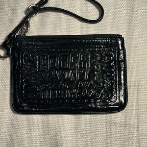 Coach Black Patent Leather Poppy Wristlet